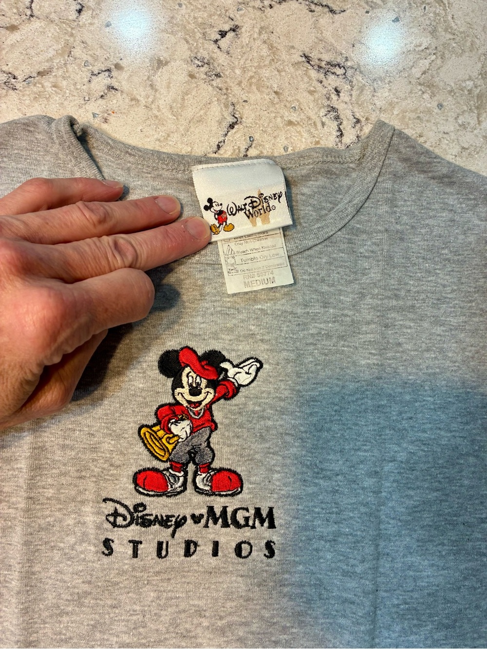 Disney MGM Studios Medium Gray Mickey Mouse T-Shirt - Picture 2 of 3